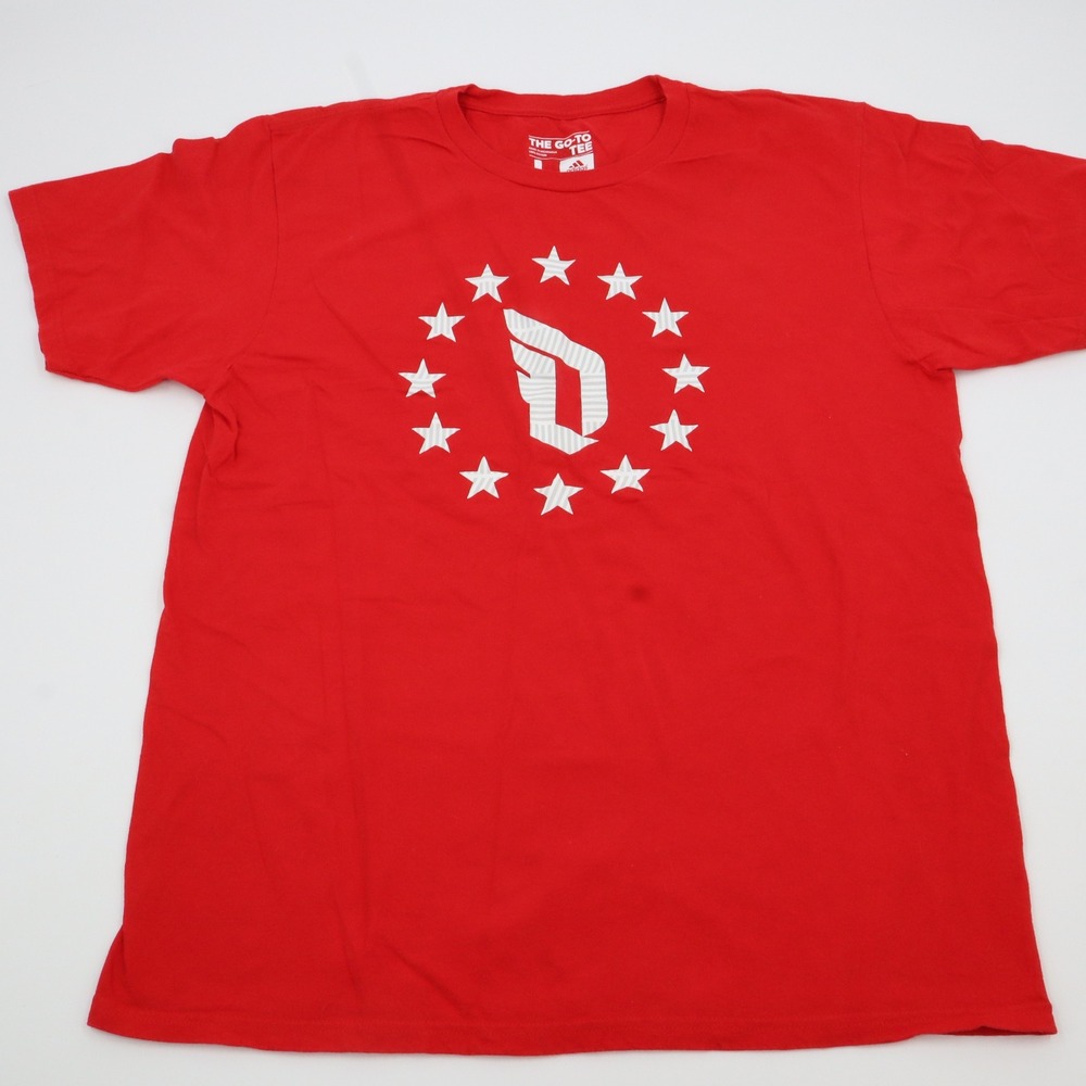 Adidas Damian Lillard Dame 3‎ T-Shirt Mens Large Red Star Graphic All Rise Tee